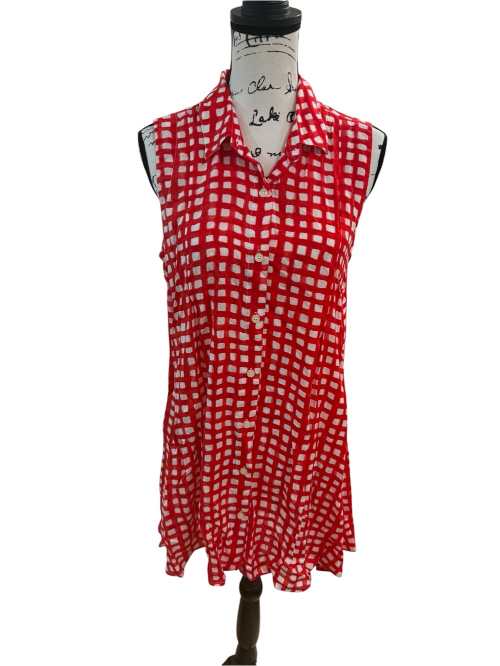 Anthropologie 11:1 Tylho "Percy" Tunic/ dress red/white Size Medium